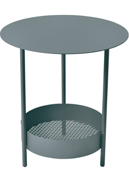 Salsa Pedestal Gri Metal Bahçe Sehpası