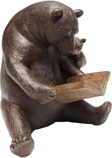 Reading Bears Poliresin Dekoratif Figür modelleri