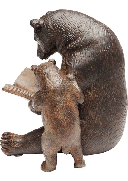 Reading Bears Poliresin Dekoratif Figür