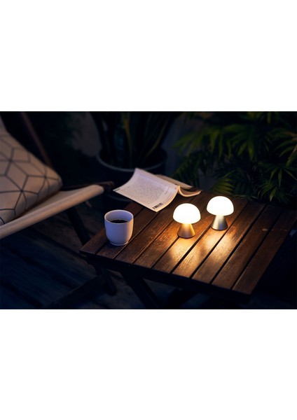 Mina Gri LED Masa Lambası