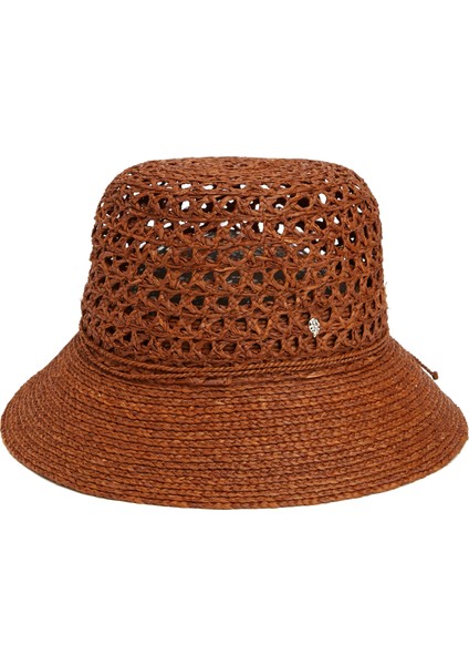 Zandar Kahverengi Kadın Rafya Şapka