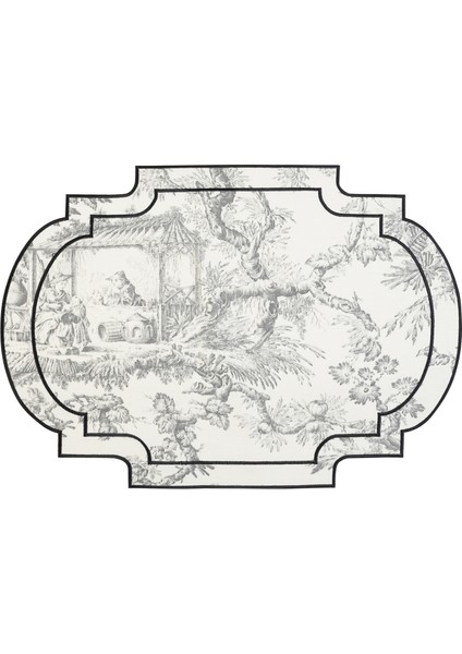 French Gri 2'li Pamuklu Amerikan Servis