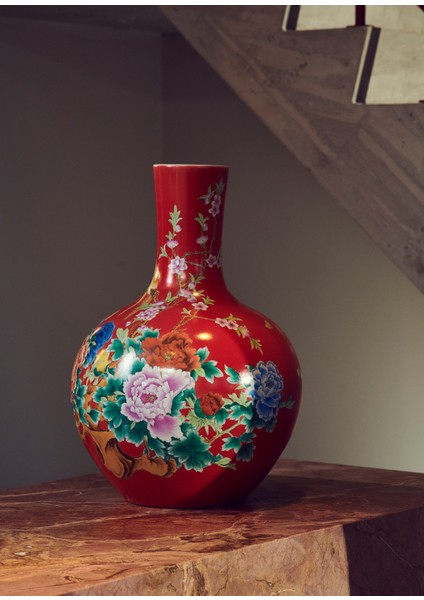 Ball Body Kırmızı Porselen Vazo fiyatları