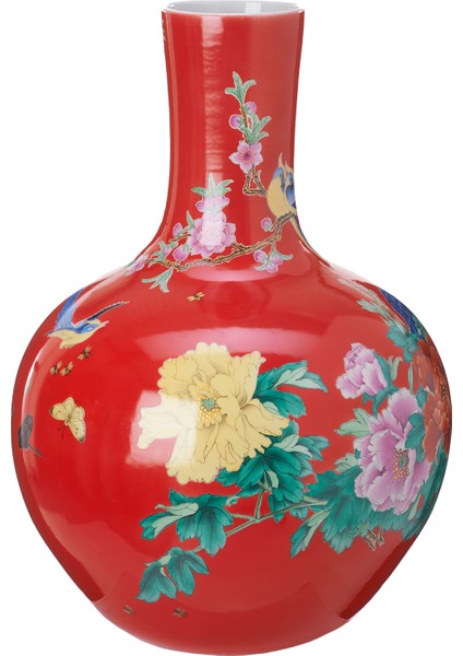Ball Body Kırmızı Porselen Vazo modelleri