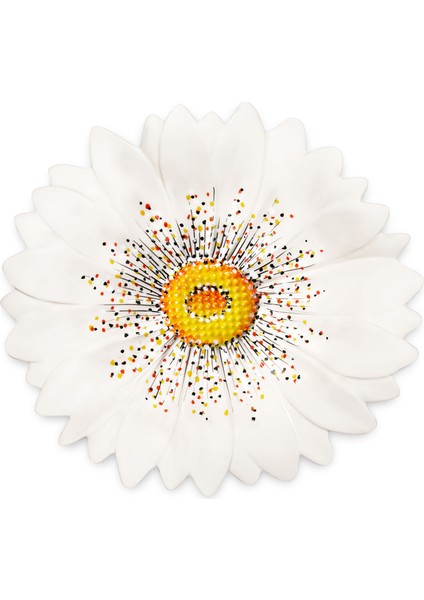 Camomilla Beyaz Seramik Servis Tabağı