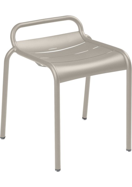 Luxembourg Bej Metal Tabure