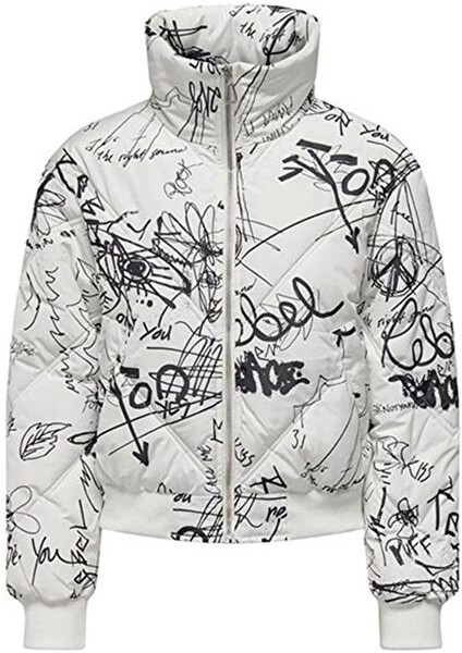 Onlmia Short Aop Puffer cc Otw Kadın Ceket 15293753 Beyaz