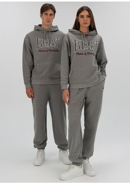 Heritage Champions Gri Kapüşonlu Unisex Spor Sweatshirt