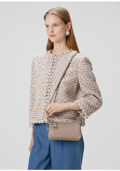 Rockstud Pudra Kadın Deri Çanta fiyatları