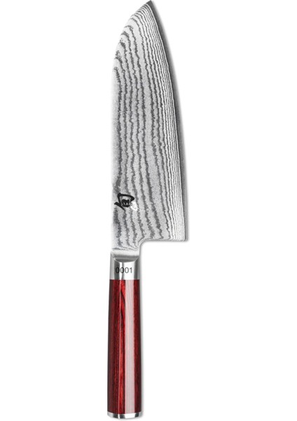 DM0717RD Shun Classic Limitli Kırmızı Santoku Geniş Şef Bıçağı