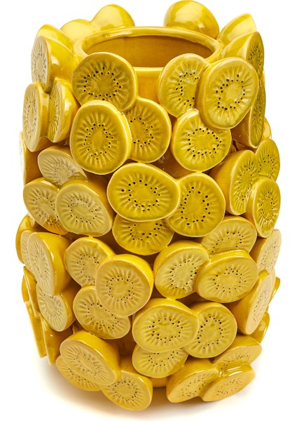 Kiwis Sarı Seramik Vazo fiyatları