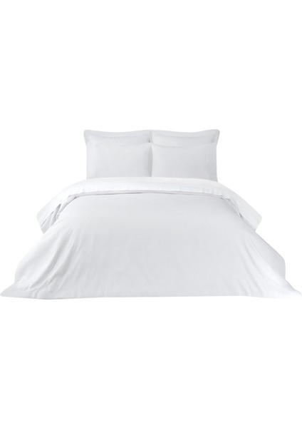 Ängsgranskog Beyaz %100 Pamuk Çift Kişilik Nevresim Takımı 200 x 220 cm