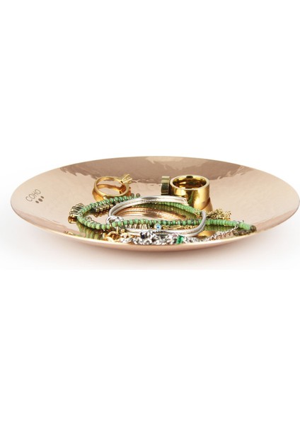 Coho Artisan Yalın Dövme Parlak Bakır Yüzük Tabağı