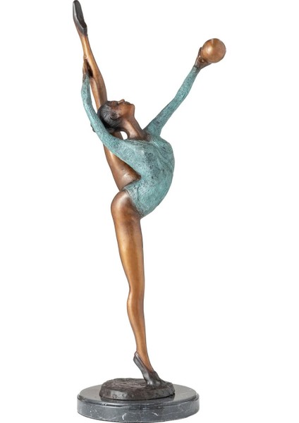 Dansçı Balerin Kız Bronz Metal Dekoratif Obje