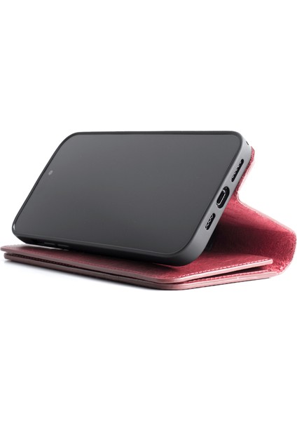 Multi Wallet iPhone 16 Plus Magenta Deri Telefon Kılıfı modelleri