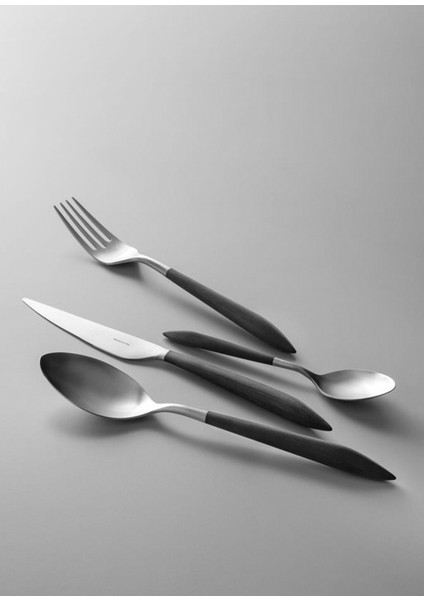 Ares Mat Siyah 24 Parça Çatal Kaşık Bıçak Seti fiyatları