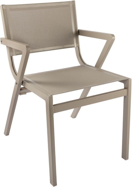Ofelia Bej Alüminyum Bahçe Sandalyesi
