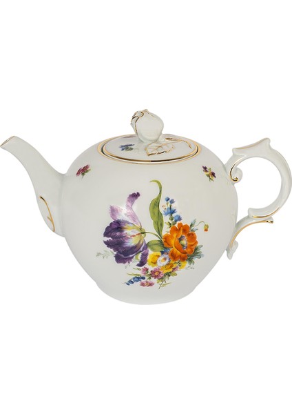 Alt Bunte Blume Porselen Çaydanlık 1100 ml