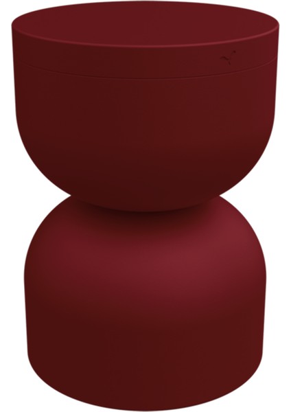 Piapola Koyu Kırmızı Alüminyum Bahçe Sehpası