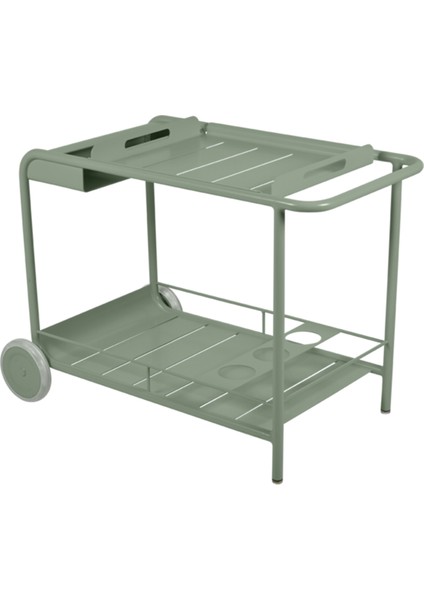 Luxembourg Yeşil Alüminyum Bar Servis Masası