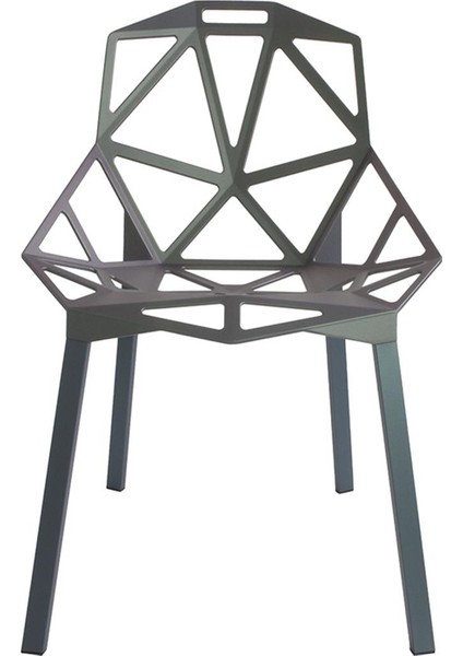 One Gri Alüminyum Kolsuz Sandalye