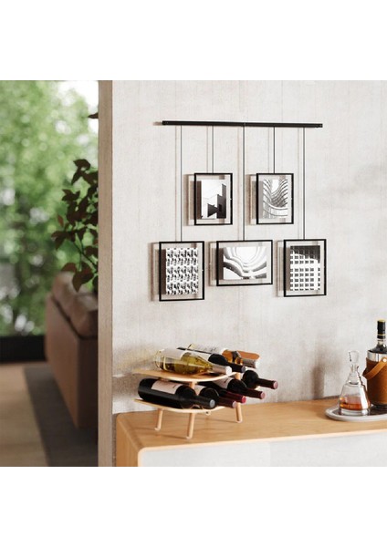 Siyah 5'li Sergi Duvarı Resim Çerçeveleri Seti indirimleri
