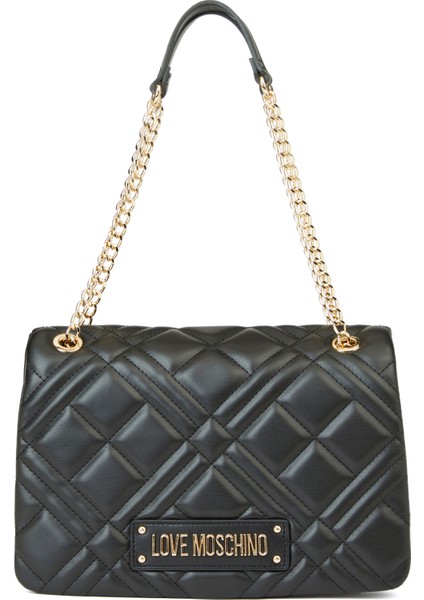 Siyah Kapitoneli Kadın Alışveriş Çantası