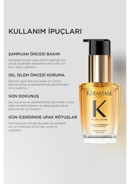 Elixir Ultime L'huile Originale Saç Yağı 30 ml indirimleri