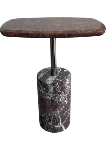 Nest Mermer Ayaklı Kök Kaplama Dikdörtgen Yan Sehpa fiyatları