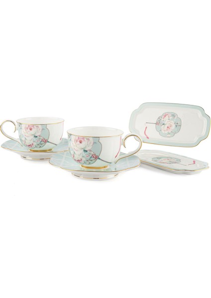 Rosita Porselen 6 Parça 2'li Çay Fincanı Seti