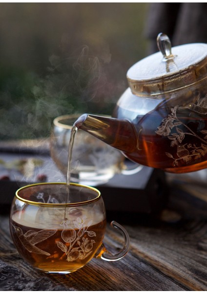 Narlı Motifli 5li Çayı Seti fiyatları