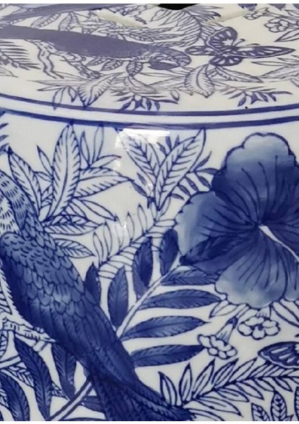 Nora Stanley Stool Mavi Desenli Seramik Tabure fiyatları