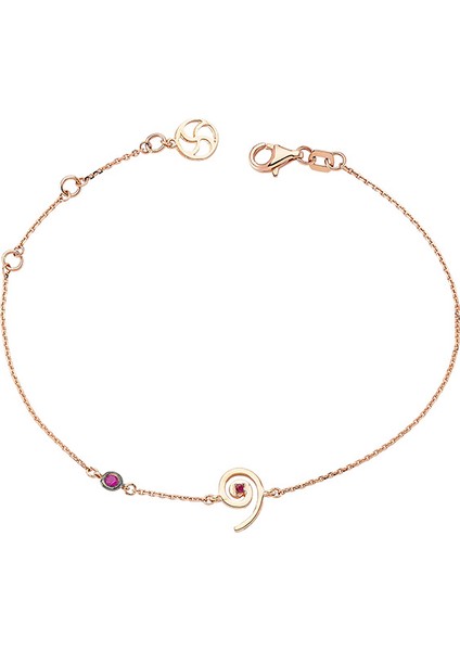 Elpı Kadın Yakut Charm Altın Bileklik