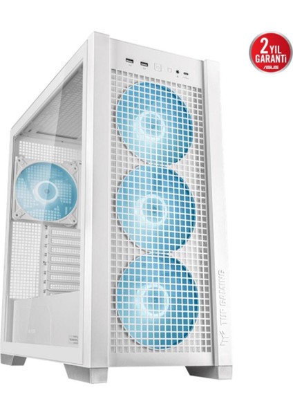 GT302 Tuf Gaming Argb Tempered Glass Beyaz USB 3.2 E-Atx Mid Tower Bilgisayar Kasası 90DC00I3-B19000 modelleri