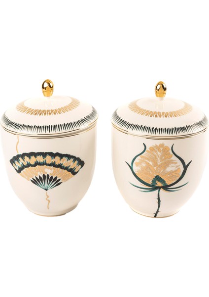 Grace Porselen 2'li Kavanoz Seti