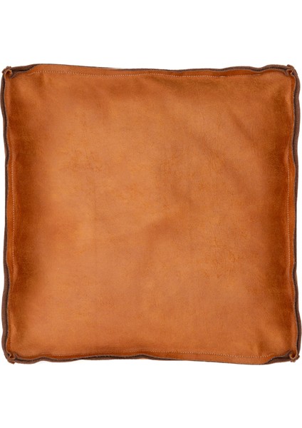 Ruston Karamel Nubuk Kumaş Façalı Kırlent 55 x 55 cm