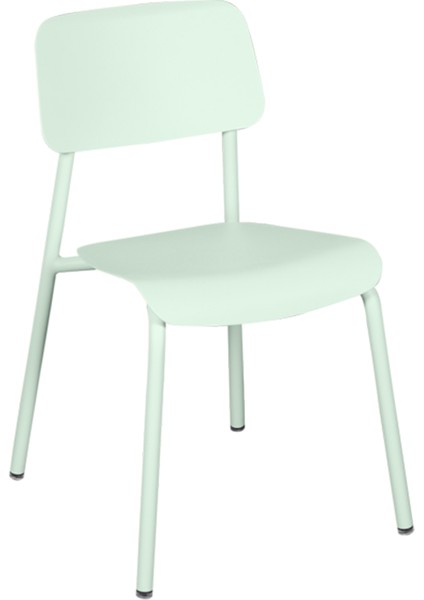 Studie Açık Mavi Metal Kolçaksız Bahçe Sandalyesi