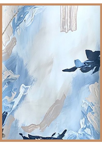 Blue Waves Akrilik El Yapımı Tablo