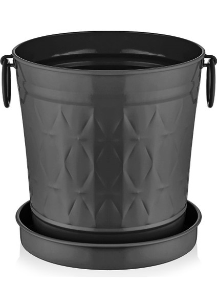 Prizma Siyah Saksı 33 cm