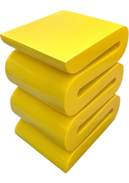 S Stool Sarı Yan Sehpa modelleri