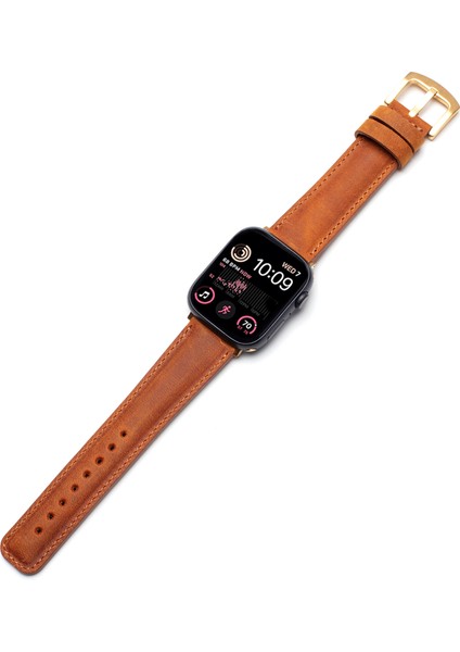Apple Watch 42/44/45 mm Camel Deri Akıllı Saat Kordon fiyatları