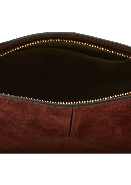 Victoria Koyu Kahverengi Kadın Süet Çapraz Çanta indirimleri