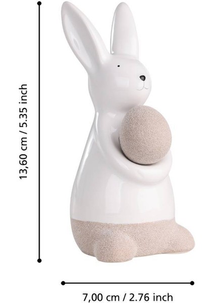 427889 Madiorano Tavşan Dekoratif Obje 13,5 cm fırsatları