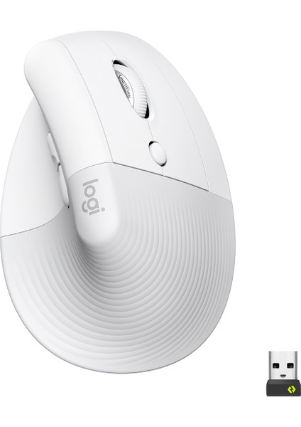 Lift Beyaz 910-006475 Sessiz Kablosuz Ergonomik Dikey Mouse