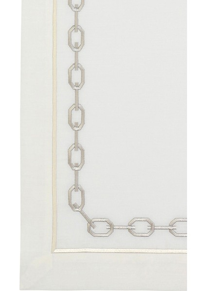 Chain 2’li Zincir Desenli Gümüş Nakışlı Amerikan Servis 35X50 cm fiyatları