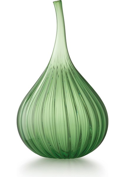 Drops Parlak Fıstık Yeşili Cam Orta Boy Vazo