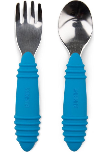 Koyu Mavi Paslanmaz Çelik Çocuk Çatal Kaşık Seti