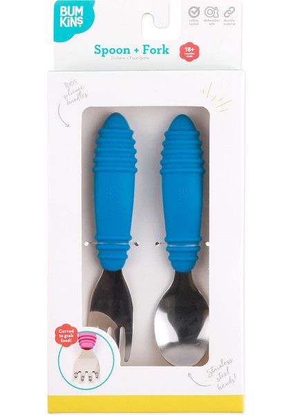 Koyu Mavi Paslanmaz Çelik Çocuk Çatal Kaşık Seti fırsatları