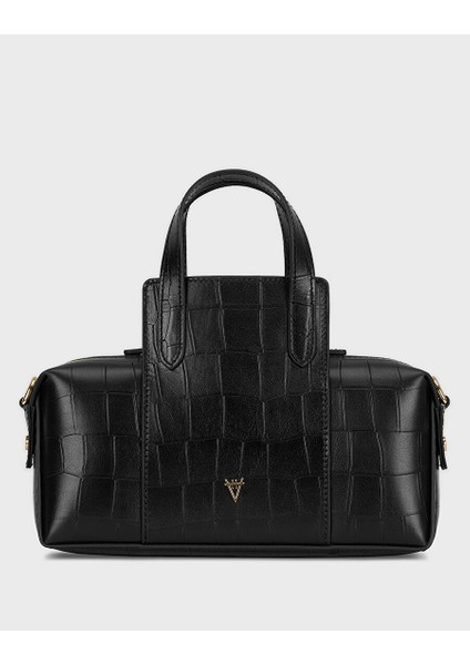 Siyah Kadın Deri El Çantası HV171125202