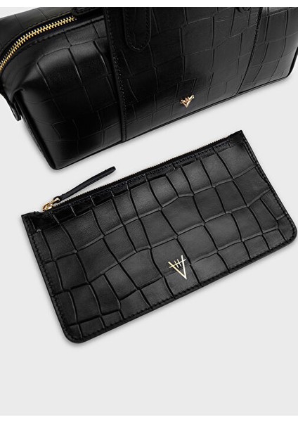 Siyah Kadın Deri El Çantası HV171125202